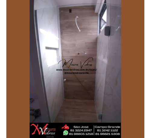 Box de abrir de vidro incolor